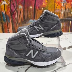 New Balance 990 v4 Mid Boots MiUSA Men's Size 9.5 Grey Black White